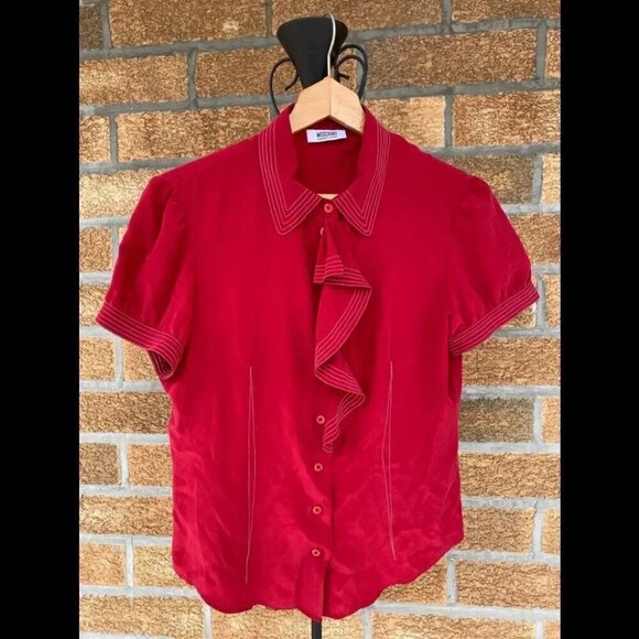 Moschino cheap and chic silk blouse size 12 - Picture 2 of 11